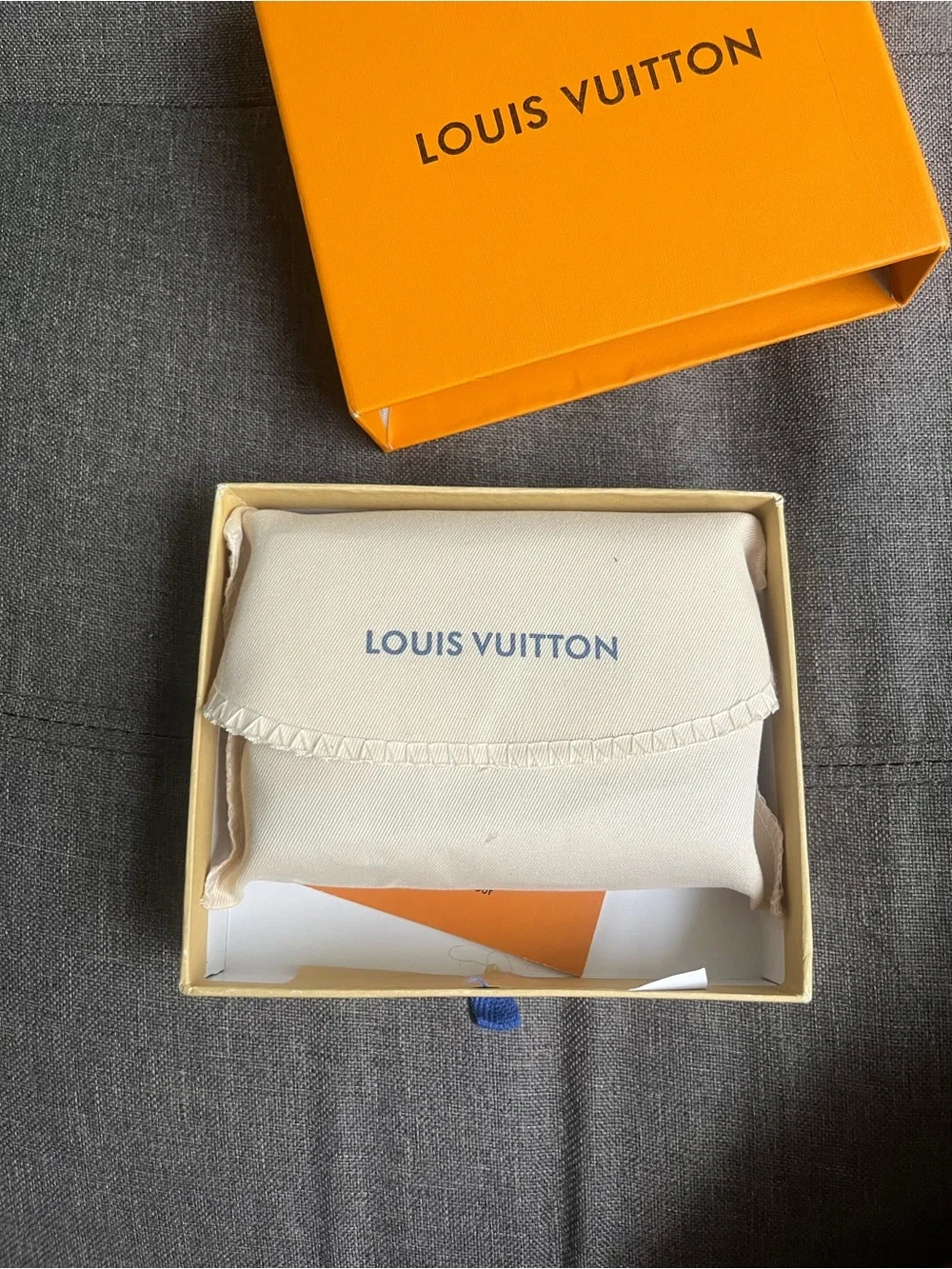 Louis Vuitton black wallet and card holder